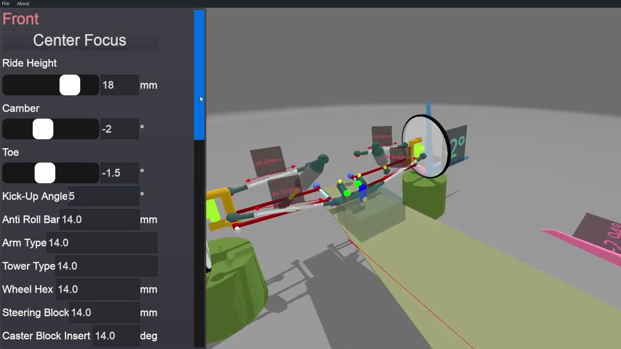 Radio Controlled Car Setup tool.