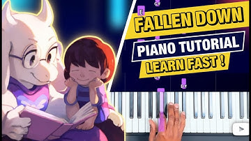Fallen Down - UNDERTALE - Full tutorial ( Easy piano tutorial )