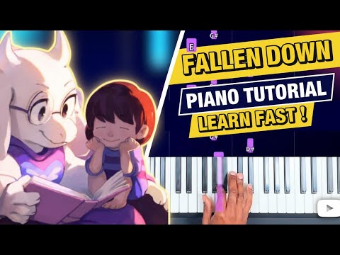Fallen Down - UNDERTALE - Full tutorial ( Easy piano tutorial )