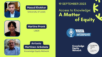 Access to Knowledge – A Matter of Equity | KR21 Webinar