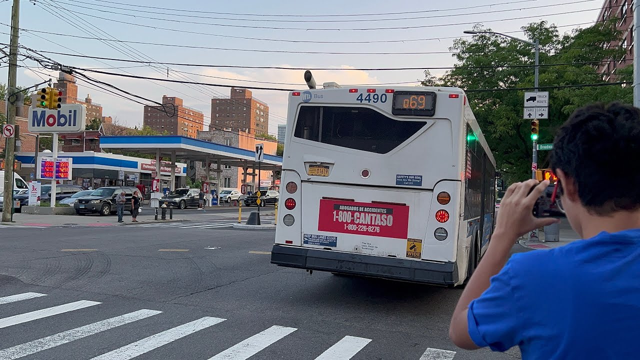 MTA Bus: An 2009 Orion VII NG #4490 Departs At 21st Street On The Q69 ...