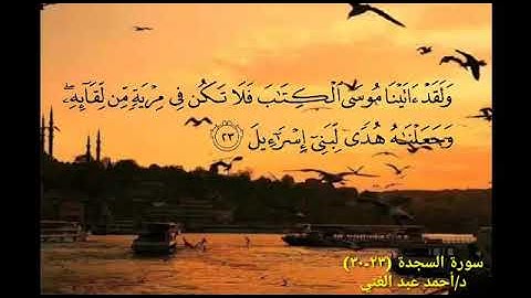 سورة السجدة (٢٣-٣٠) احمد عبد الغني