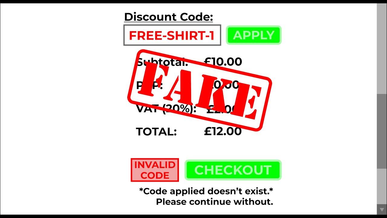 Fake Discount Codes Hivis.co.uk YouTube