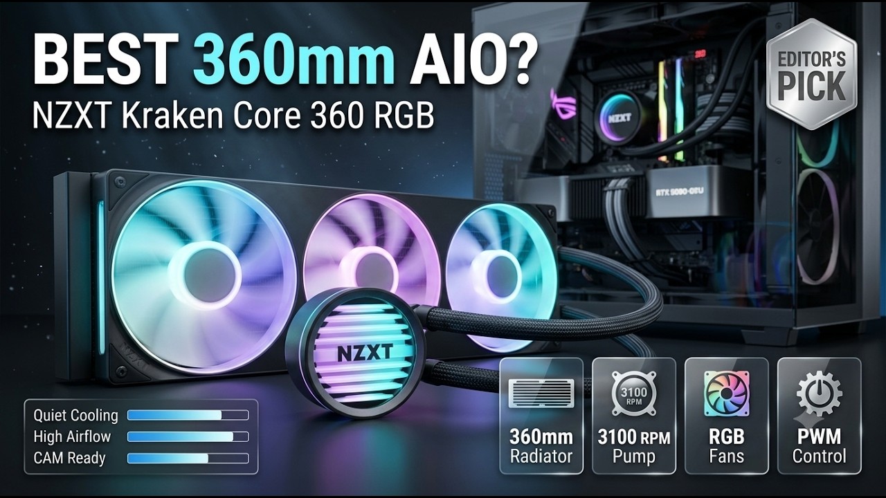 Tản nhiệt nước NZXT Kraken Core 360 RGB Black