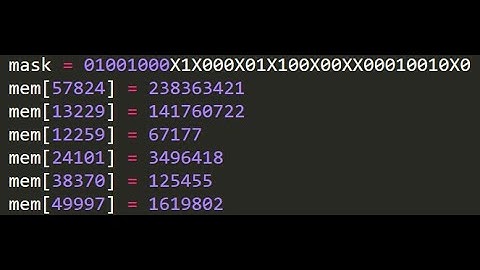 Advent of Code 2020 - Day 14 Python (1866/3720)