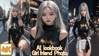 배트맨 코스튬 해보기 BatMan cosplay AI LOOKBOOK 룩북  한국소녀 KOREA GIRL AI GIRLFRIEND PHOTO