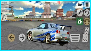 Extreme Car Driving Simulator - Paul Walker's Nissan Skyline R34 In Game - Gameplay Android iOS screenshot 5