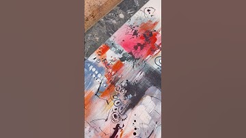 Mixed media painting “Soapy Love” by @CanotStopPainting