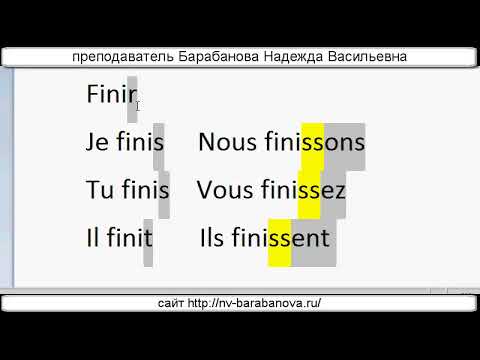 Французский для начинающих. Глаголы 2 группы