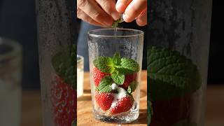Strawberry mojito fresh cool summer drink #StrawberryMojito #Mocktail #SummerDrink #FoodShorts