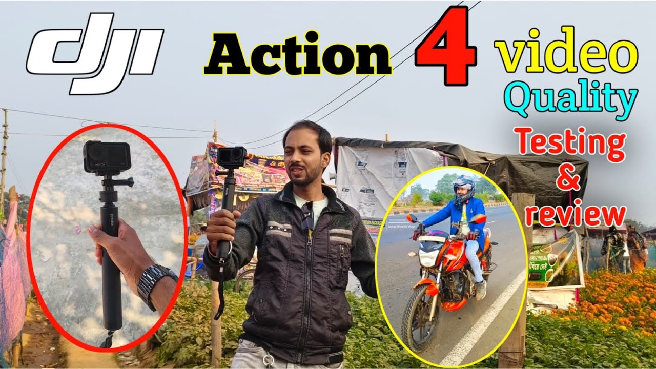 DJI osmo action 4 unboxing review and testing//best quality video futage 🔥📸