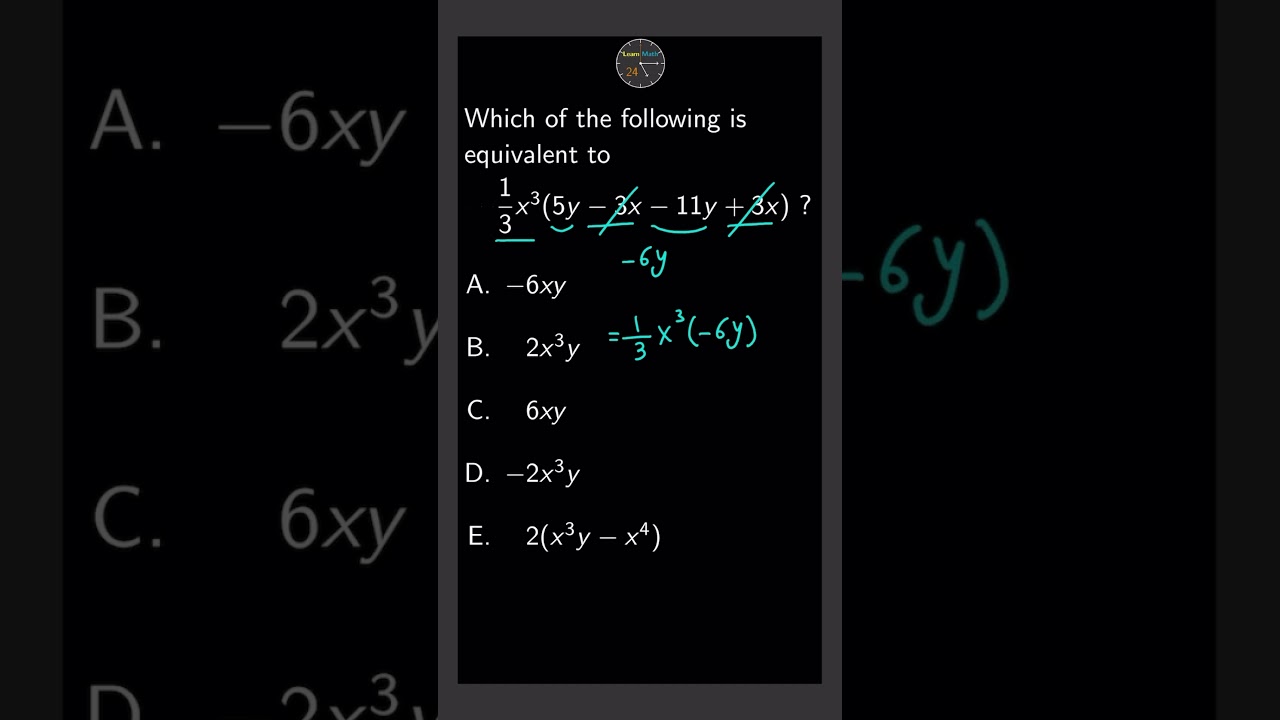 ACT Math - Algebra - Simplifying Algebraic Expressions