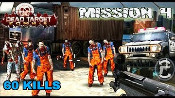 60 KILL ZOMBIES 🤪 WITH HK MP5 || 4TH MISSION || DEAD TARGET ZOMBIE 🔫