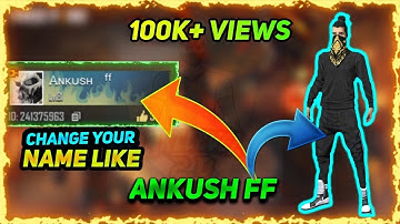 how to change the name like ankush ff and so easy to do (official gamer)