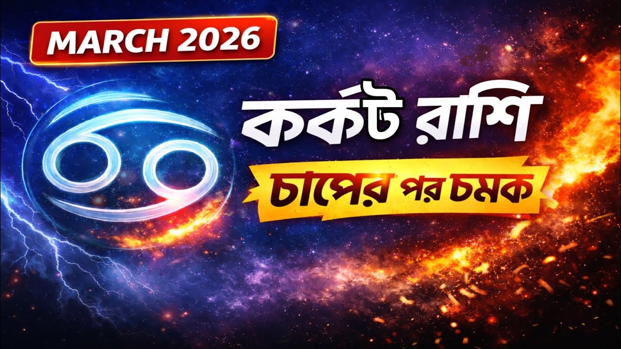 “March 2026 Cancer Horoscope 🔥 চাপের পর বড় চমক! কর্কট রাশির ভাগ্যে কী আছে?”