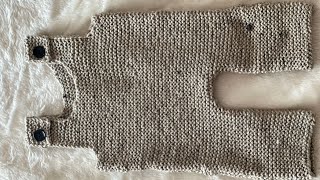 How to knit easy baby onesie |How to knit a newborn onesie tutorial & knit romper pattern/jumpsuit