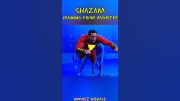Shazam running from monster behind the scene #short