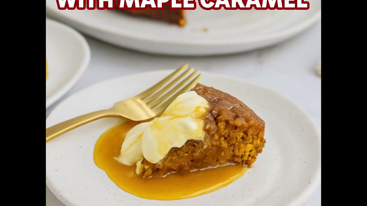 PUMPKIN OLIVE OIL CAKE WITH MAPLE CARAMEL