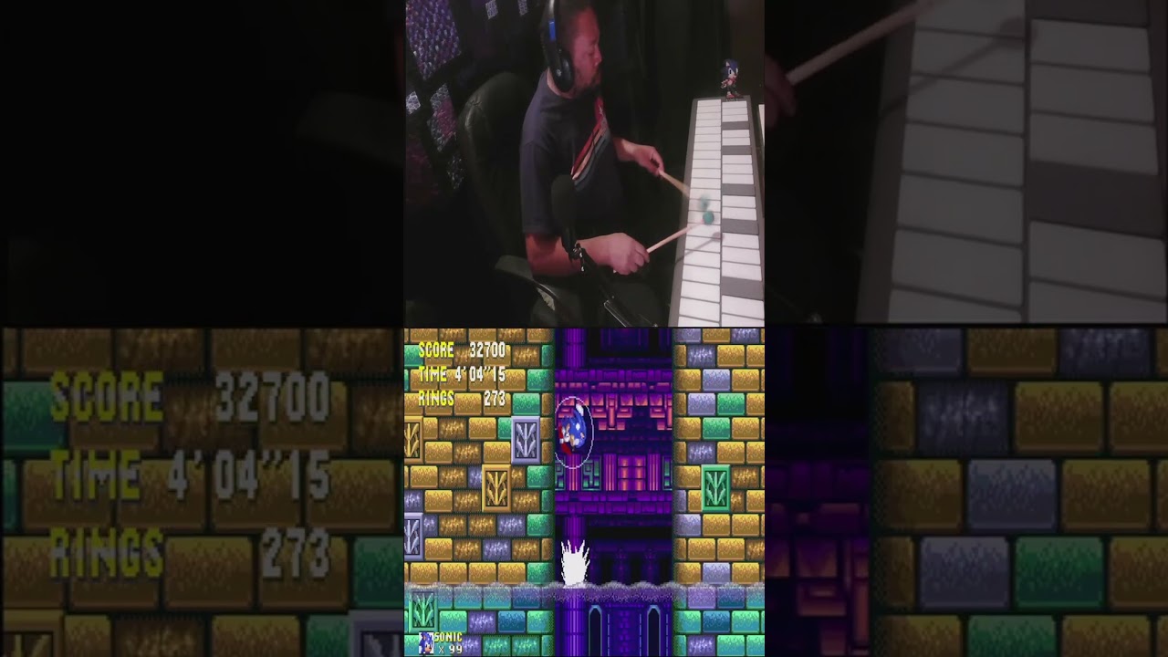 #videogamemusic #sonic3 #vibraphone #smallcreators #shorts #brothaNblue #blerd #wgipercussion