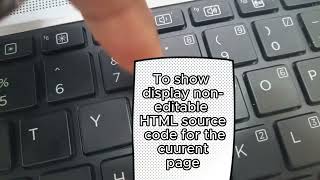 To show display non editable HTML source code for the current page on Google chrome