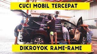 serunya berada di dalam mobil ketika mencuci mobil dengan cuci robot #cucirobot #cucimobilrobot #cuc. 