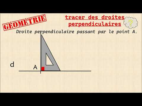 Comment tracer des droites perpendiculaires