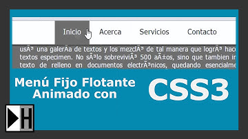 Como crear un Menú Fijo Flotante con HTML5 y CSS3