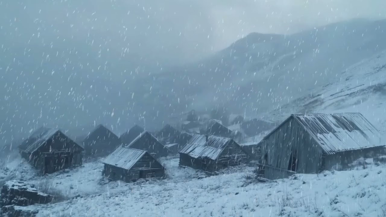 Snow Drifting Across the World as Winter Morning Begins Slowly