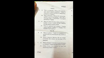 MSC Computer Science Computer Fundamentals and Programming in C paper 2022 1st Sem MDU. #shorts