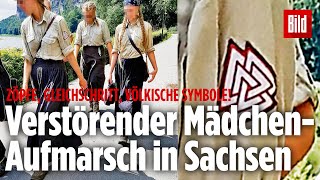 Mädchen Aufmarsch in Sachsen: „Ihre Kleidung erinnerte an den Bund Deutscher Mädel“
