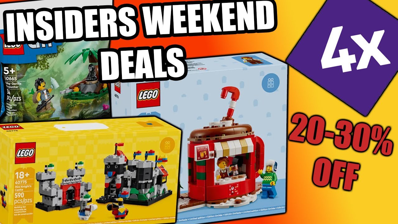 Выходные LEGO Insiders 2025: 3 GWP, скидки 20–30% и увеличение баллов в 2–4 раза!