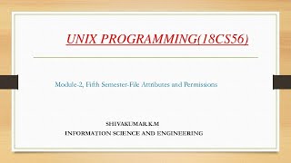 VTU UNIX 18CS56 M2 L3 Interpretive cycle, wild card, Standard Files video