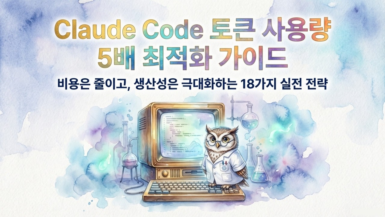 ⁣Claude Code 토큰 사용량 5배 줄이는 최적화 가이드: 돈 버리는 '스테이트리스'의 함정 | 고수의 비밀: 토큰 다이어트와 컨텍스트 압축 전략 완벽 정리