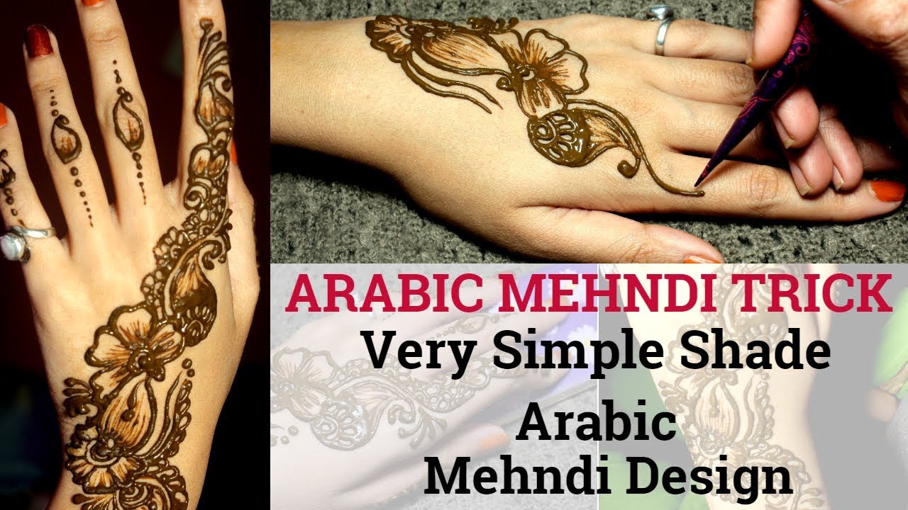 mehndi photo Very simple shade arabic mehndi design for beginners|Shade arabic mehndi design simple/easy|henna|