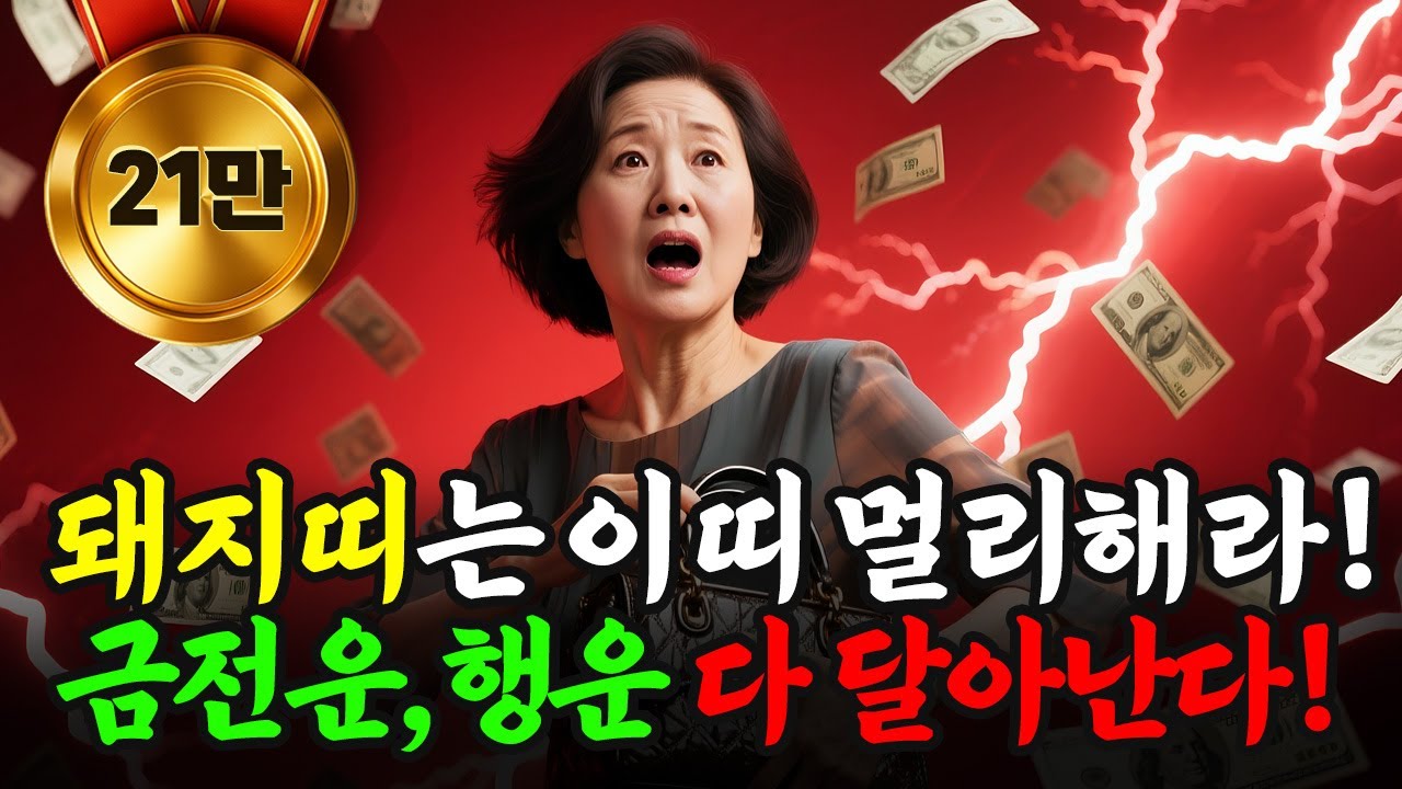 [2025 돼지띠 운세] 절대 피해야 할 띠 3가지 vs 돈복 열리는 인연 3가지 (재물운 흐름까지 공개!)