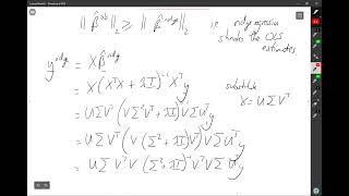 Multivariate Statistics: 10.3 Ridge regression.