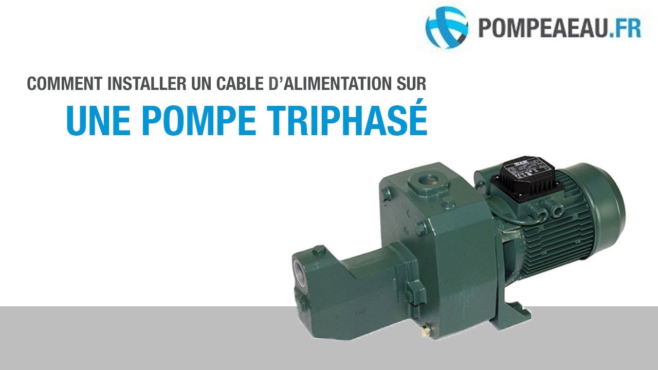Montage Dun Cordon Dalimentation Sur Une Pompe à Eau 3x400v T