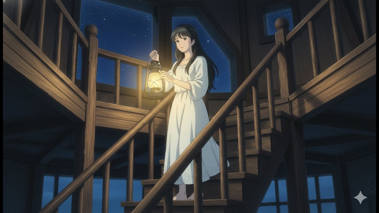 “A Peaceful Night in a Tree House 🌙 | Cozy Rain, Lantern Light & Silent Life”