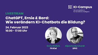 ChatGPT, Ernie & Bard: Wie verändern KI-Chatbots die Bildung?