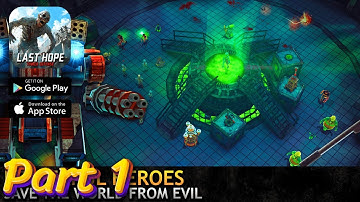 Last Hope TD - Tower Defense Gameplay Walkthrough Part 1 – First Zombie Wave (iOS, Android)