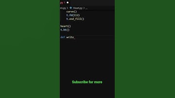 draw a heart  in python  #python #python3 #turtles