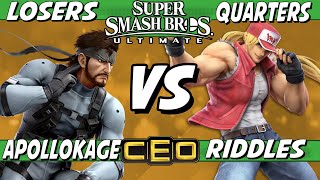 CEO 2023 - ApolloKage (Snake) vs Riddles (Terry) Losers Quarters - Smash Ultimate