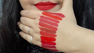 My top 10 Bridal red liquid lipstick for indian brides for festivals & wedding | karwachauth special