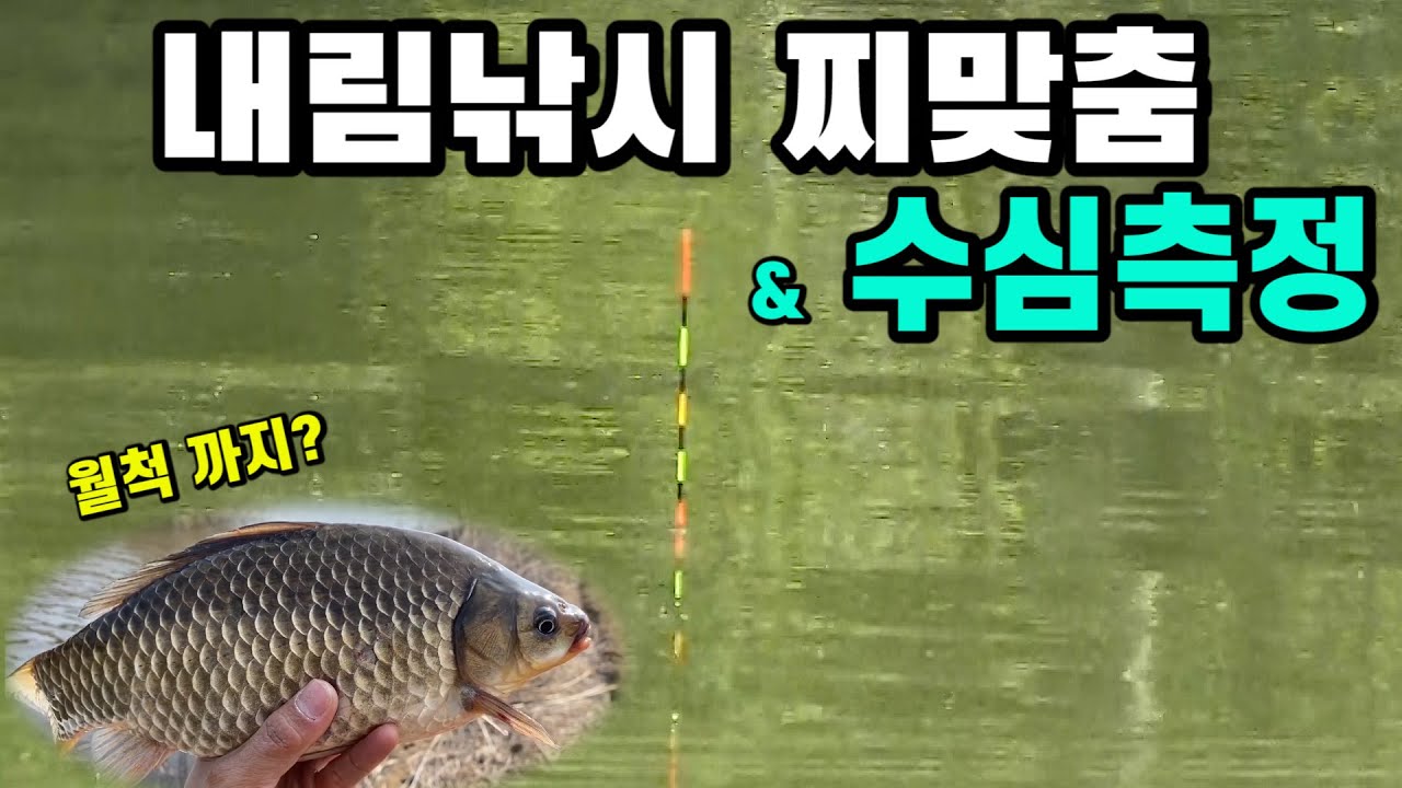 (SUB) 내림낚시 찌맞춤 수심측정 (노지편) 붕어낚시 내림낚시 carp fishing へらぶな