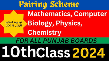 10th Class Pairing Scheme 2024 Punjab Boards