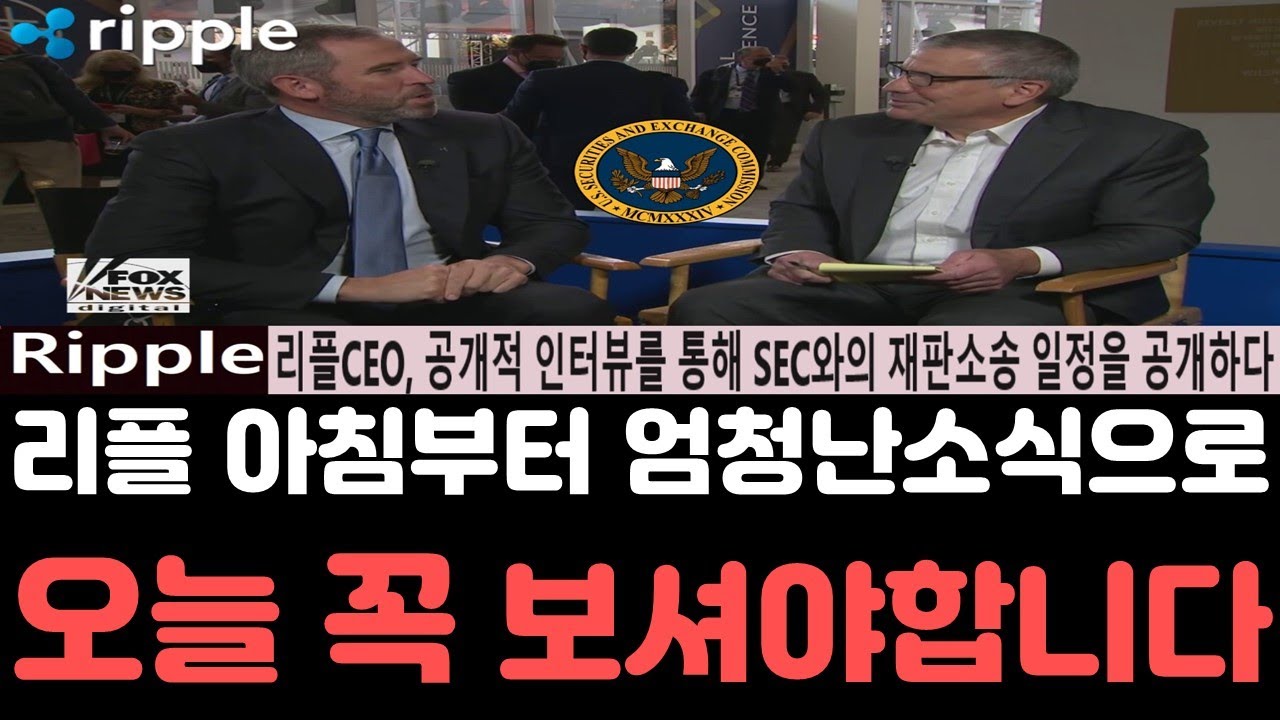 리플전망] 리플 XRP SEC 재판소송 일정이 확정되며 리플CEO의 한마디는 내일? 오늘 영상은 꼭 보셔야합니다 #리플전망 #리플호재 # 리플급등 #리플코인 #리플소송 #리플시세 - YouTube