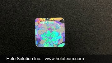 Hologram Security Label | Standard version HG08105F0 | Holo Solution Inc.
