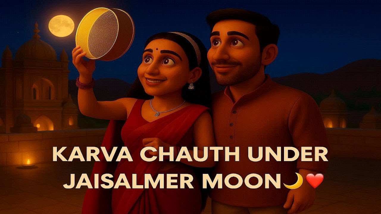 Day 91 | Karva Chauth Under Jaisalmer Moon 🌙❤️.