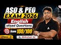ASO & PEO EXAM 2026 | Mixed English Questions | Class -3 Score 100/100 | By Abhishek Tripathy