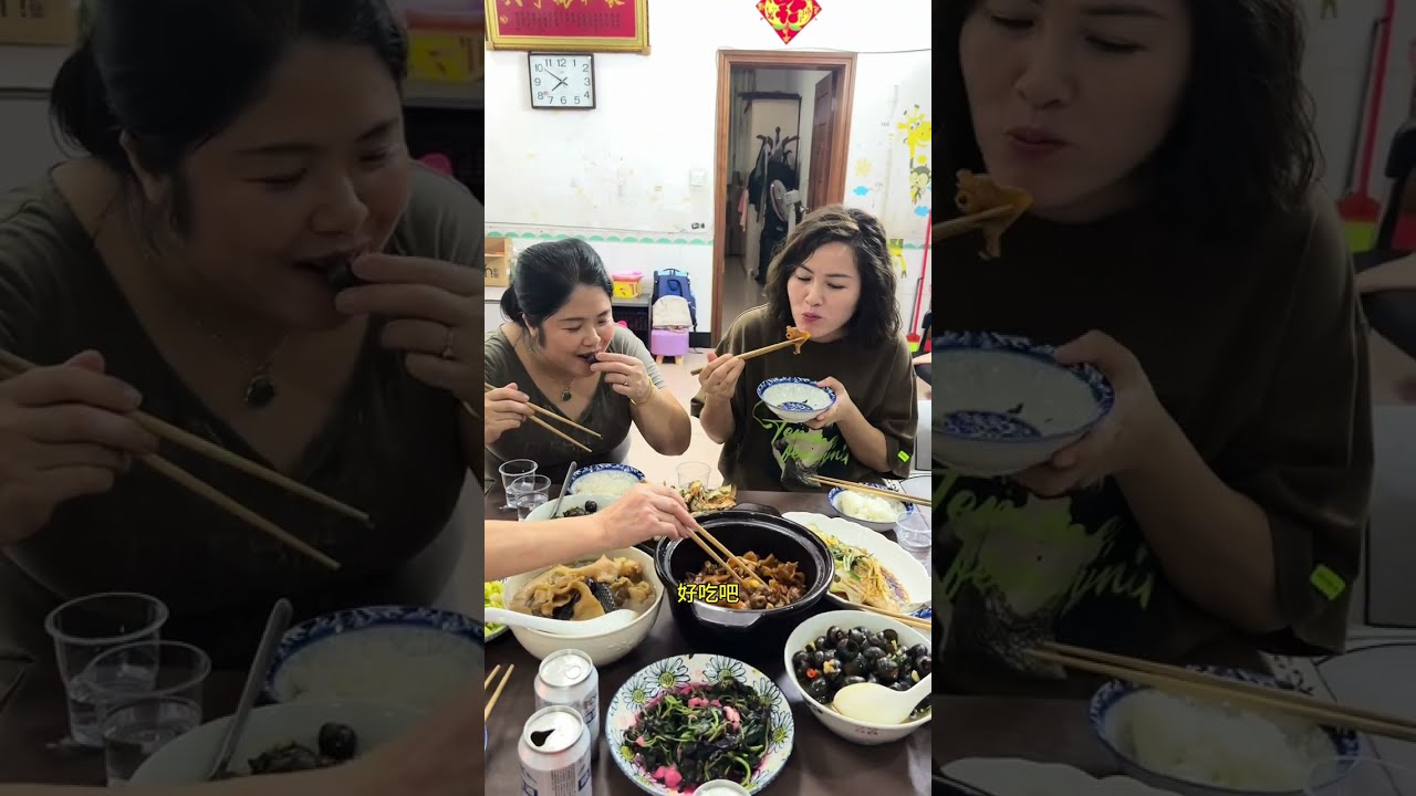 远嫁女儿明天要回香港了，提前陪老爸老妈过中秋节。一大早去买菜，晚上做一桌菜，三代同堂有说有笑，其乐融融